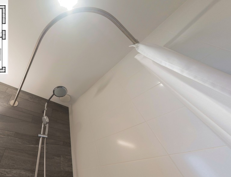 rideau pour douche italienne